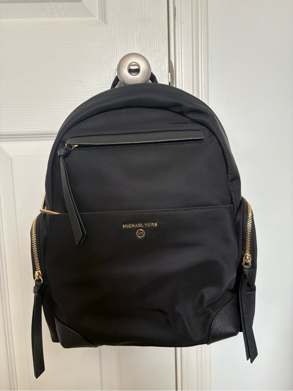 Michael Kors Black Nylon Travel Backpack